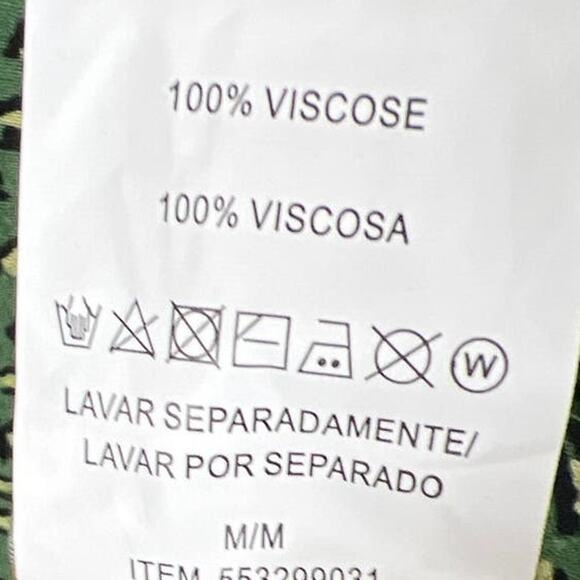 Brazilian Jungle Print Dress Whimiscal Pattern Loose Fit Shift Viscose Size M - Picture 8 of 8